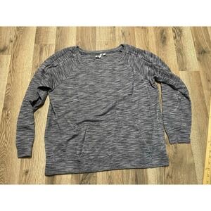 Calvin Klein Collection Shirt, Women's Size Medium, Gray Black, Long Sleeve
